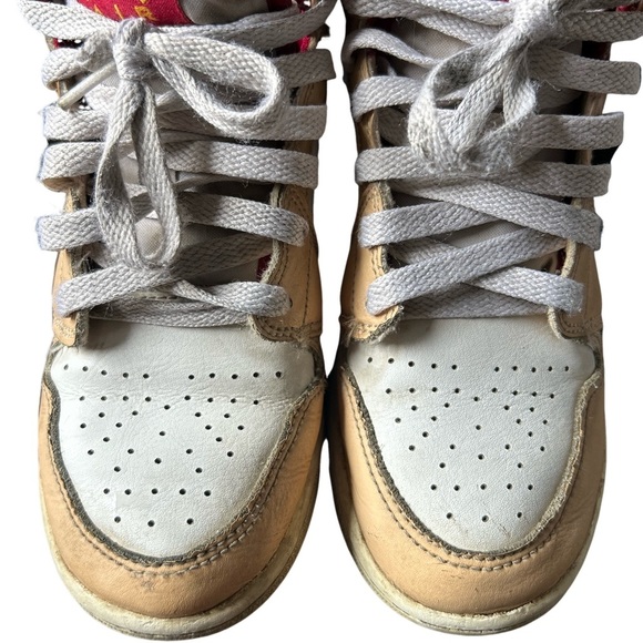 Nike high top Kids' Tan and Red Sneakers - Picture 6 of 9